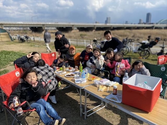 ３月１５日　大阪・西中島・服部緑地でバーベキュー